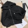 Hooded coat Casual letter