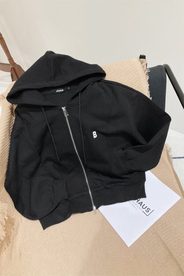 Hooded coat Casual letter