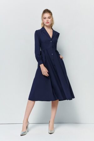 Suit V-neck breasted skirt