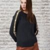 Asymmetrical shape knitted top