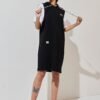 Hooded sports style fake two-piece dress