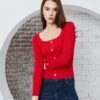 Style square neck knitted top