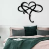 Infinity heart-Steel wall decor Metal Wall art