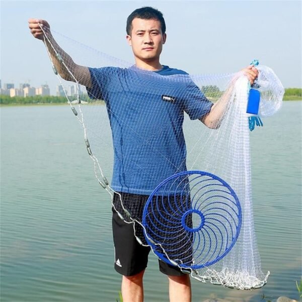 PREMIUM THAI CIRCLE NET THROWER WITH EASY-DRAW COR