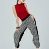 Pants Diamond plaid casual bunched
