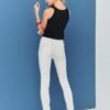 Slim-fit pants with waist buttons