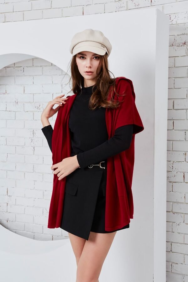 4-46.jpg Short-sleeved knit hooded coat