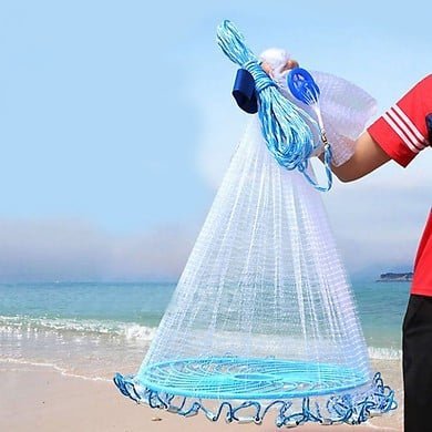 PREMIUM THAI CIRCLE NET THROWER WITH EASY-DRAW COR