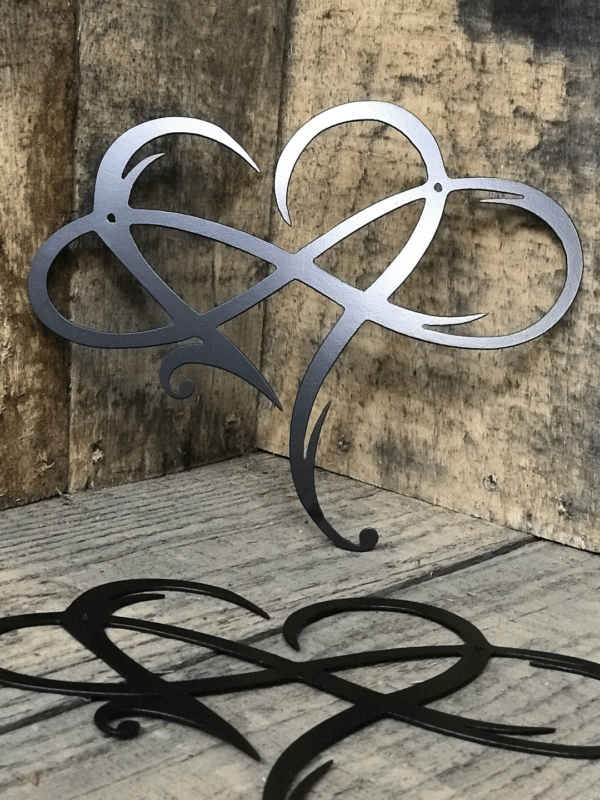 Infinity heart-Steel wall decor Metal Wall art