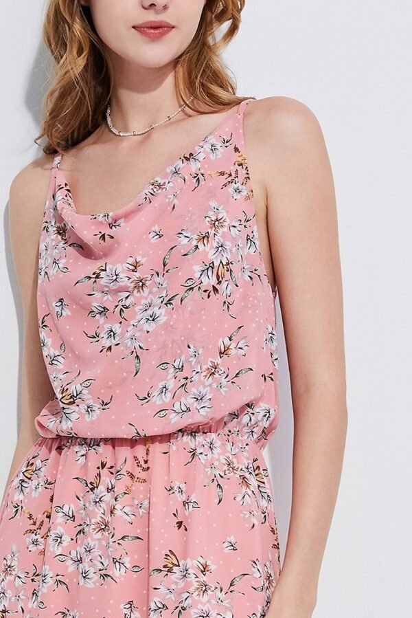 Long dress with waistband back