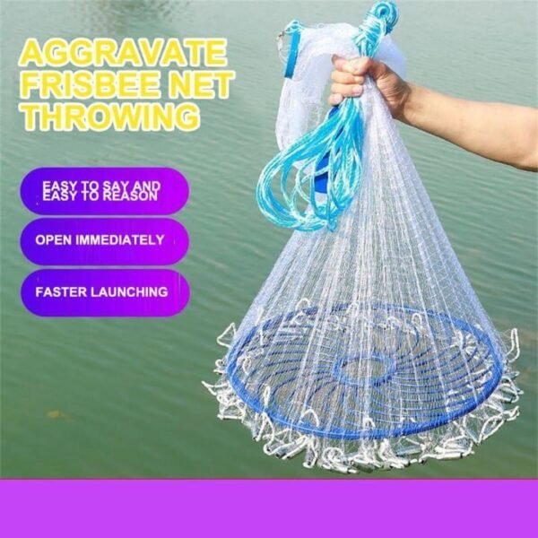 PREMIUM THAI CIRCLE NET THROWER WITH EASY-DRAW COR