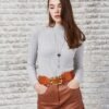 Leather skirt with fog texture