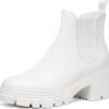 Women's Chelsea Boots Fashion Lug Sole Chunky Heel Slip on Elastic Ankle Booties