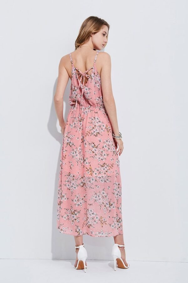 Long dress with waistband back