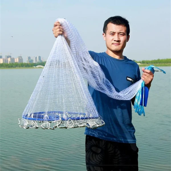 PREMIUM THAI CIRCLE NET THROWER WITH EASY-DRAW COR