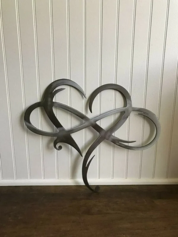 Infinity heart-Steel wall decor Metal Wall art