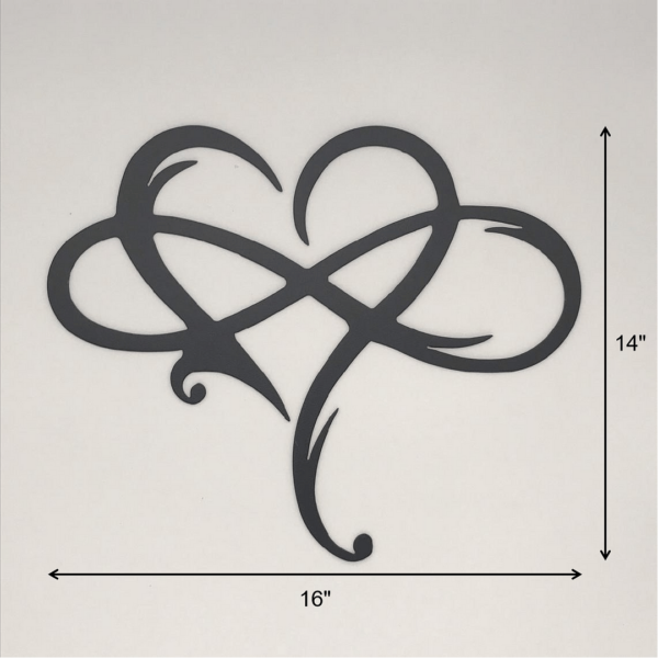 Infinity heart-Steel wall decor Metal Wall art