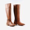 CLL-6854TAN_4 Women Leather Boot